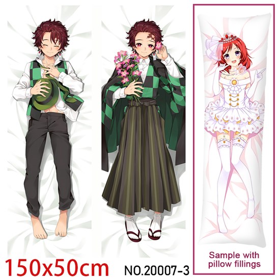 Anime Kamado Tanjirou Dakimakura Hugging Body Pillow Case Cover