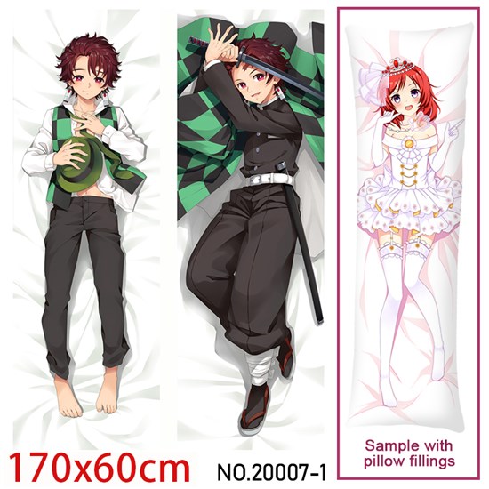 Anime Kamado Tanjirou Dakimakura Hugging Body Pillow Case Cover