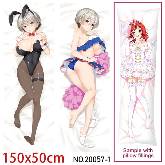 Anime Girl Uzaki Hana Dakimakura Hugging Body Pillow Case Cover