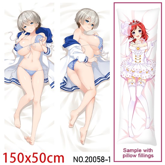 Anime Girl Uzaki Hana Dakimakura Hugging Body Pillow Case Cover