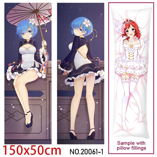 Anime Girl Rem Dakimakura Hugging Body Pillow Case Cover