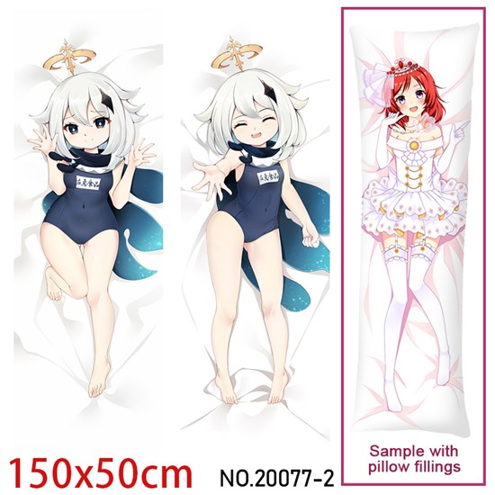 Anime Girl Paimon Dakimakura Hugging Body Pillow Case Cover