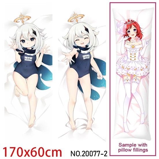 Anime Girl Paimon Dakimakura Hugging Body Pillow Case Cover