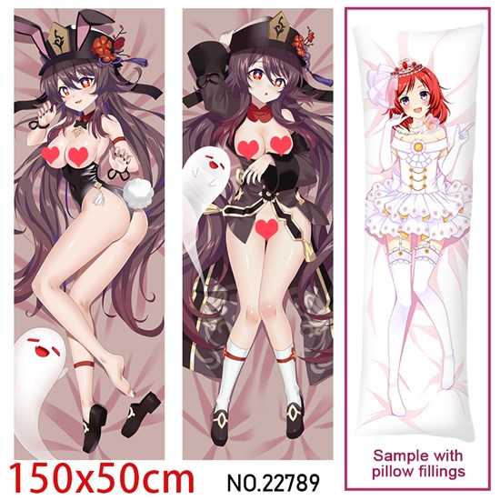 Anime Girl Hu Tao Dakimakura Hugging Body Pillow Case Cover