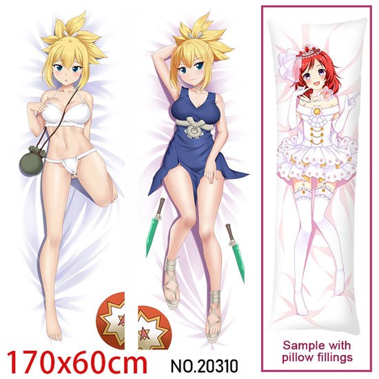 Anime Girl Amber Dakimakura Hugging Body Pillow Case Cover