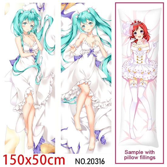 Anime Girl Miku Dakimakura Hugging Body Pillow Case Cover