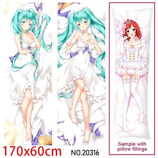 Anime Girl Miku Dakimakura Hugging Body Pillow Case Cover