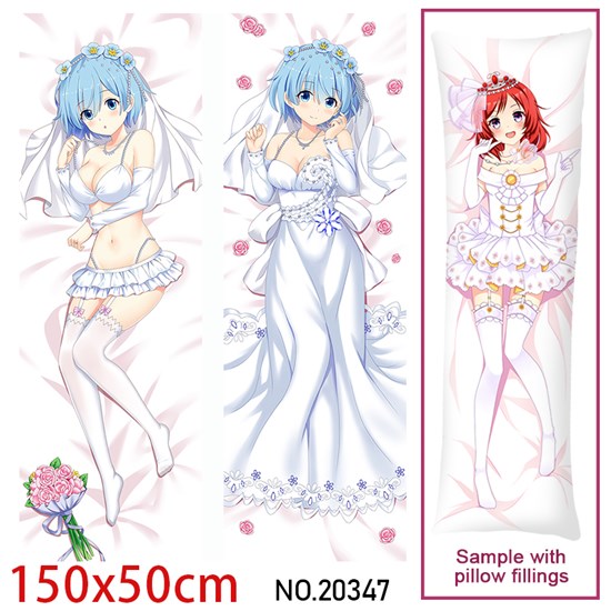 Japan Anime Girl Rem Dakimakura Hugging Body Pillow Case Cover