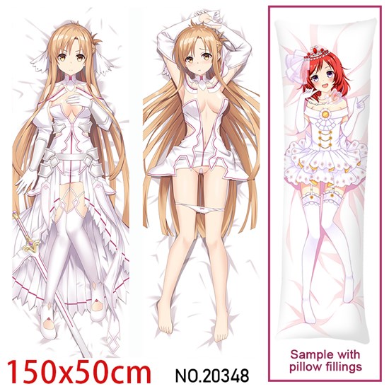 Japan Anime Girl Yuuki Asuna Dakimakura Hugging Body Pillow Case Cover