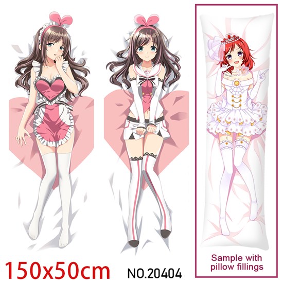 Japan Anime Girl Kizuna AI Dakimakura Hugging Body Pillow Case Cover