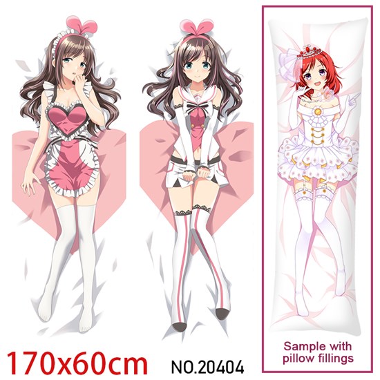 Japan Anime Girl Kizuna AI Dakimakura Hugging Body Pillow Case Cover