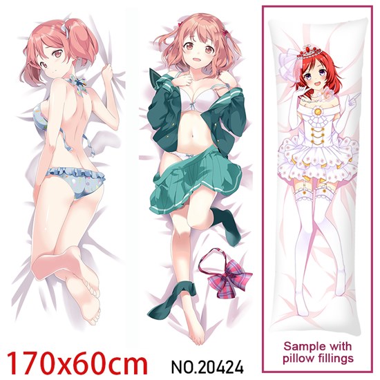 Japan Anime Girl Sasaki Chiho Dakimakura Hugging Body Pillow Case Cover