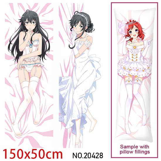 Japan Anime Girl Yukinoshita Yukino Dakimakura Hugging Body Pillow Case Cover