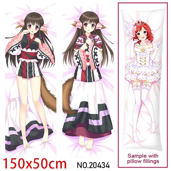 Japan Anime Girl Rurutie Dakimakura Hugging Body Pillow Case Cover