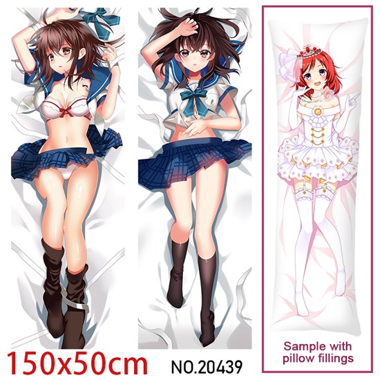 Japan Anime Girl Himeragi Yukina Dakimakura Hugging Body Pillow Case Cover