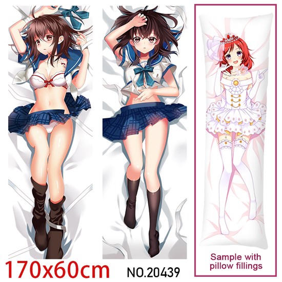 Japan Anime Girl Himeragi Yukina Dakimakura Hugging Body Pillow Case Cover