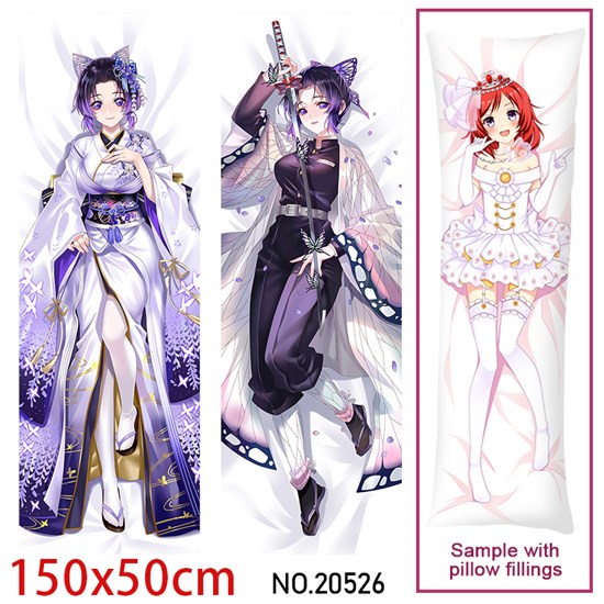 Japan Anime Girl Kochou Shinobu Dakimakura Hugging Body Pillow Case Cover