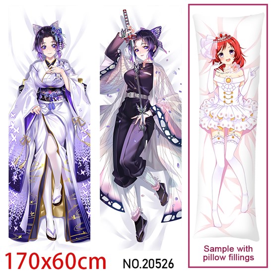 Japan Anime Girl Kochou Shinobu Dakimakura Hugging Body Pillow Case Cover