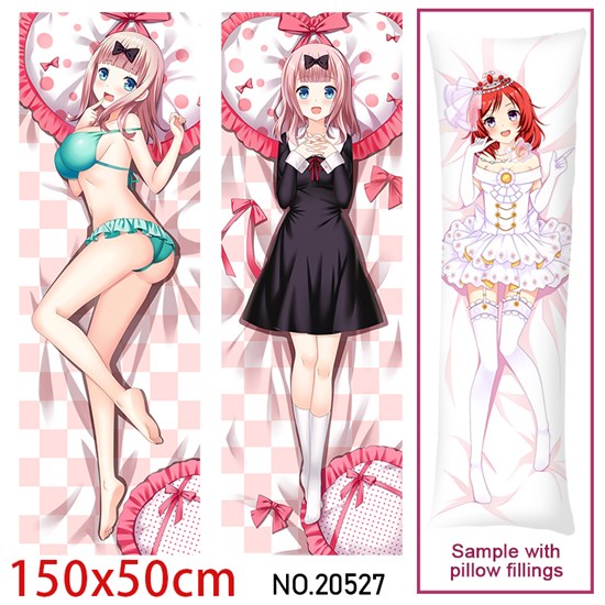 Japan Anime Girl Fujiwara Chika Dakimakura Hugging Body Pillow Case Cover