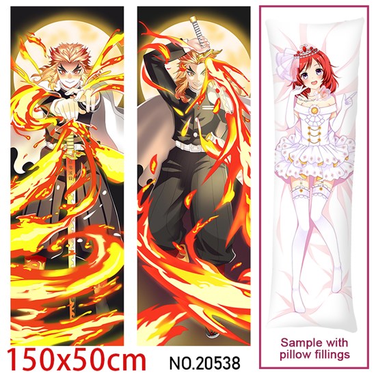 Japan Anime Rengoku Kyoujurou Dakimakura Hugging Body Pillow Case Cover