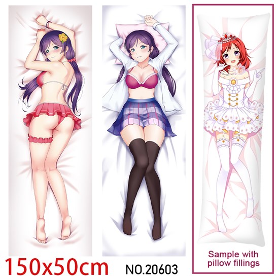 Japan Anime Nozomi Tojo Dakimakura Hugging Body Pillow Case Cover