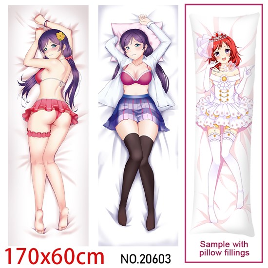 Japan Anime Nozomi Tojo Dakimakura Hugging Body Pillow Case Cover