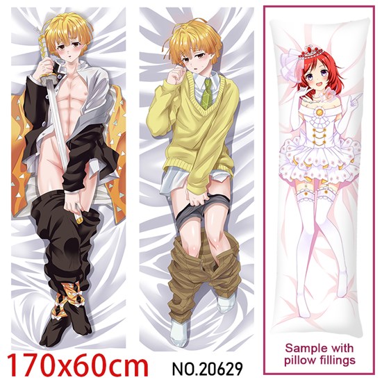 Japan Anime Agatsuma Zenitsu Dakimakura Hugging Body Pillow Case Cover