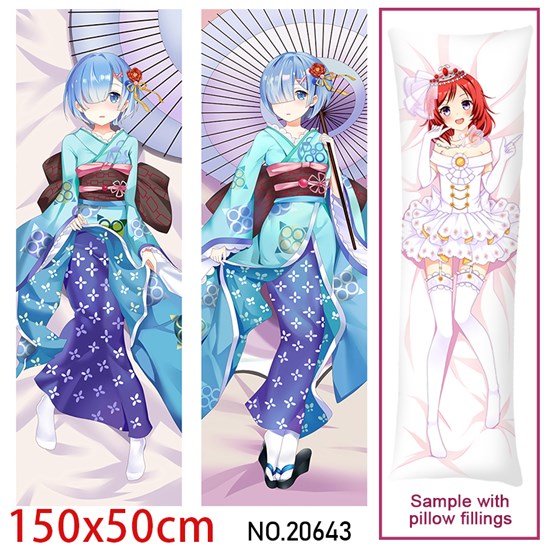 Japan Anime Girl Rem Dakimakura Hugging Body Pillow Case Cover