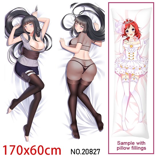 Japan Anime Girl Hyuga Hinata Dakimakura Hugging Body Pillow Case Cover