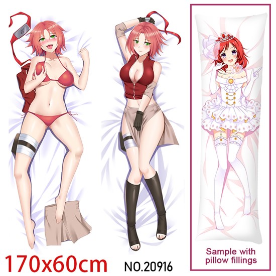 Japan Anime Girl Sakura Dakimakura Hugging Body Pillow Case Cover