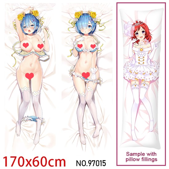 Anime Girl Rem Dakimakura Hugging Body Pillow Case Cover