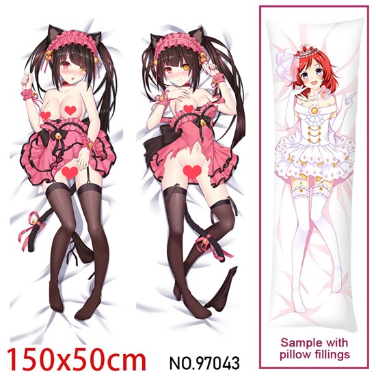 Japan Anime Girl Tokisaki Kurumi Dakimakura Hugging Body Pillow Case Cover