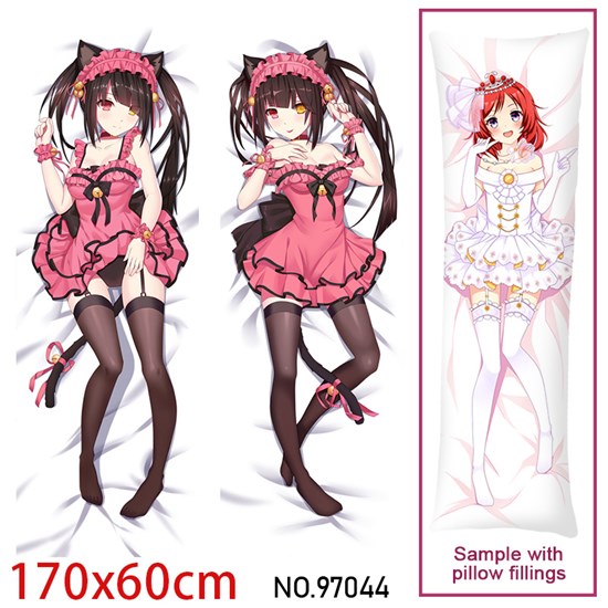 Japan Anime Girl Tokisaki Kurumi Dakimakura Hugging Body Pillow Case Cover