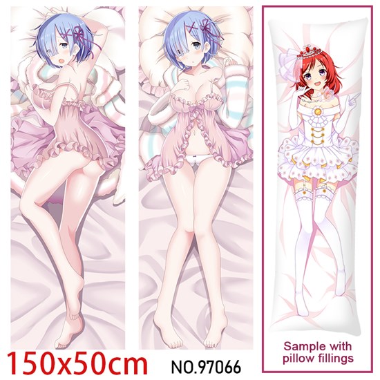 Japan Anime Girl Rem Dakimakura Hugging Body Pillow Case Cover