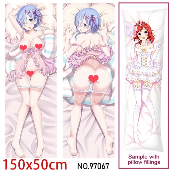 Japan Anime Girl Rem Dakimakura Hugging Body Pillow Case Cover