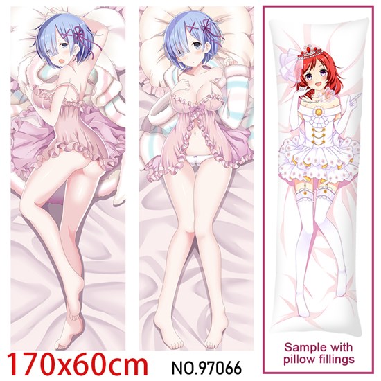 Japan Anime Girl Rem Dakimakura Hugging Body Pillow Case Cover