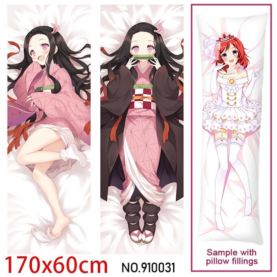 Anime Girl Kamado Nezuko Dakimakura Hugging Body Pillow Case Cover