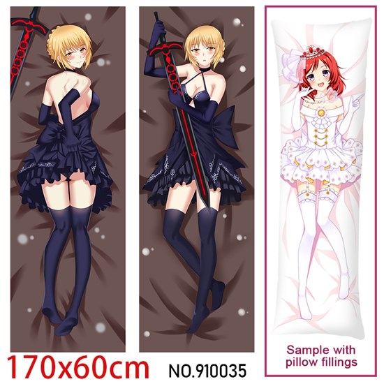 Anime Girl Saber Dakimakura Hugging Body Pillow Case Cover