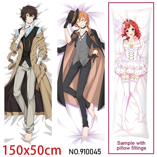 Anime Dazai Osamu Nakahara Chuuya Dakimakura Hugging Body Pillow Case Cover