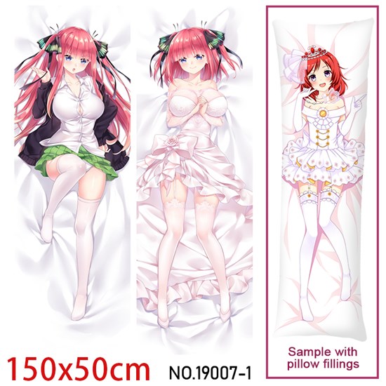 Japan Anime Girl Nakano Nino Dakimakura Hugging Body Pillow Case Cover