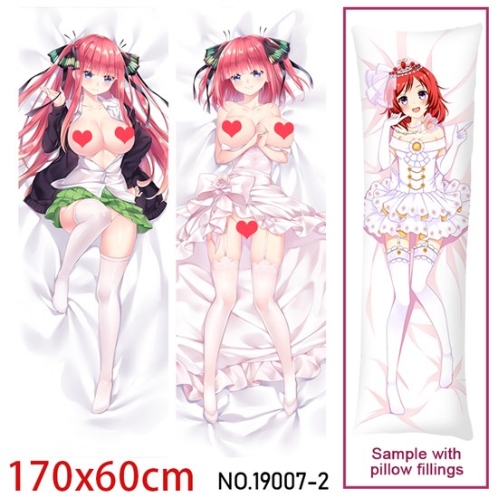 Japan Anime Girl Nakano Nino Dakimakura Hugging Body Pillow Case Cover