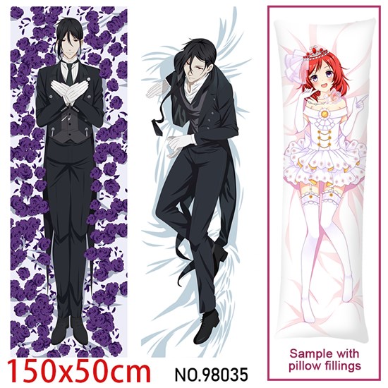 Japan Anime Sebastian Michaelis Dakimakura Hugging Body Pillow Case Cover