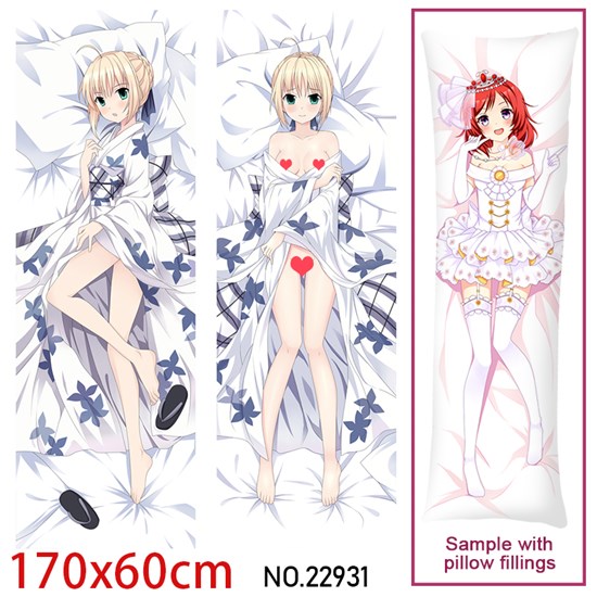 Japan Anime Girl Saber Dakimakura Hugging Body Pillow Case Cover