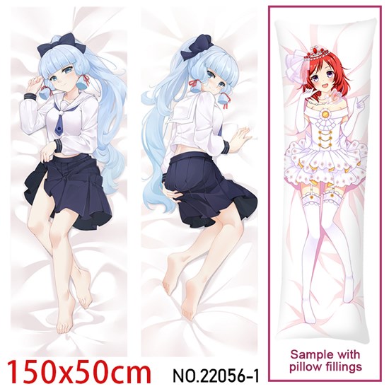 Anime Game Girl Kamisato Ayaka Hugging Body Pillow Case Cover