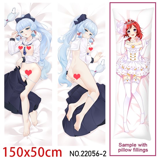 Anime Game Girl Kamisato Ayaka Hugging Body Pillow Case Cover