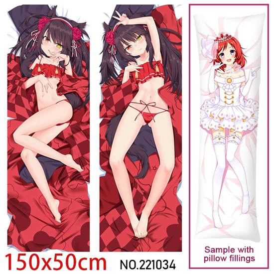 Anime Game Girl Nightmare Tokisaki Kurumi Hugging Body Pillow Case Cover