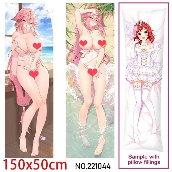 Anime Yae Miko Dakimakura Hugging Body Pillow Case Cover