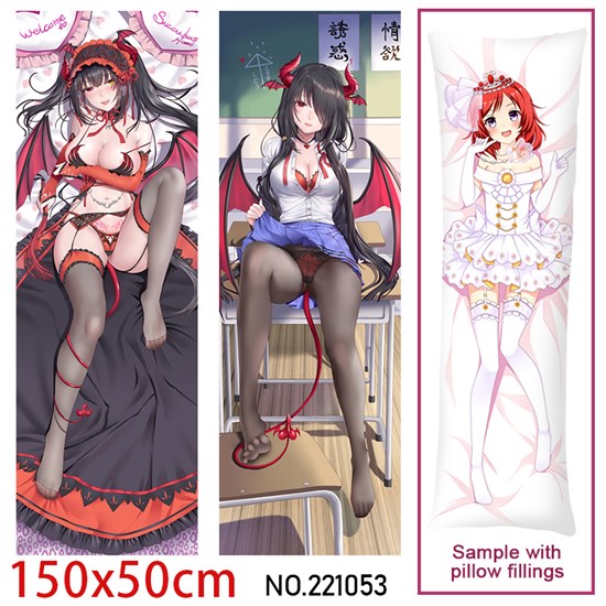 Anime Nightmare Tokisaki Kurumi Dakimakura Hugging Body Pillow Case Cover