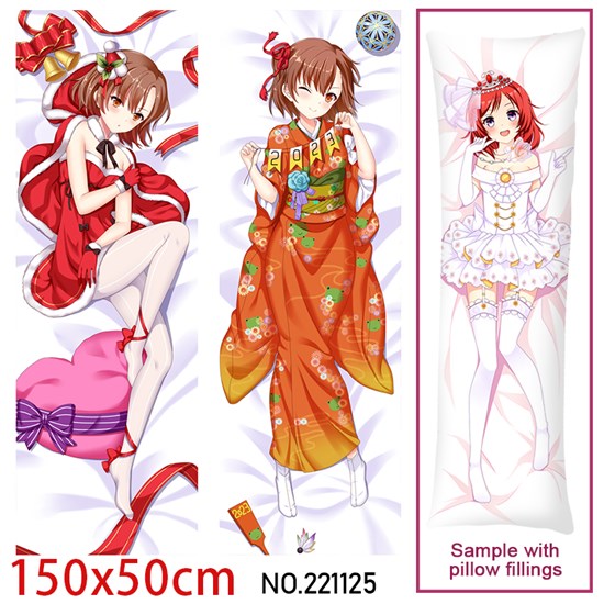 Anime Girl Misaka Mikoto Dakimakura Hugging Body Pillow Case Cover