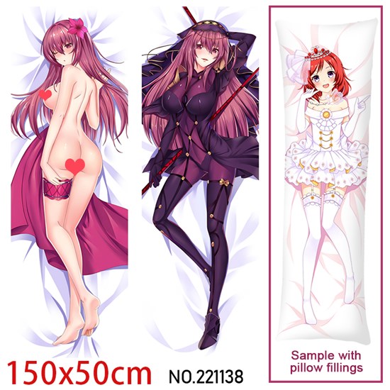 Anime Girl Scathach Dakimakura Hugging Body Pillow Case Cover